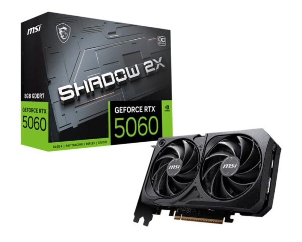 Placa Video MSI GEFORCE RTX 5060 SHADOW 2X OC 8GB GDDR7 128 bit