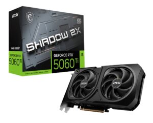 Placa Video MSI GEFORCE RTX 5060 TI SHADOW 2X - GEFORCE RTX5060 TI 16G SHADOW 2X OC PLUS