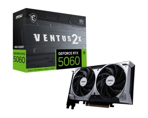 Placa Video MSI GEFORCE RTX 5060 VENTUS 2X OC 8GB GDDR7 128 bit