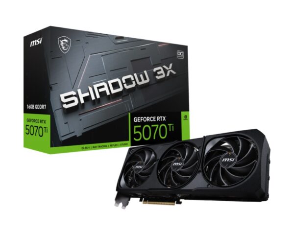 Placa Video MSI GEFORCE RTX 5070 TI 16G SHADOW 3X OC GDDR7 256 bit