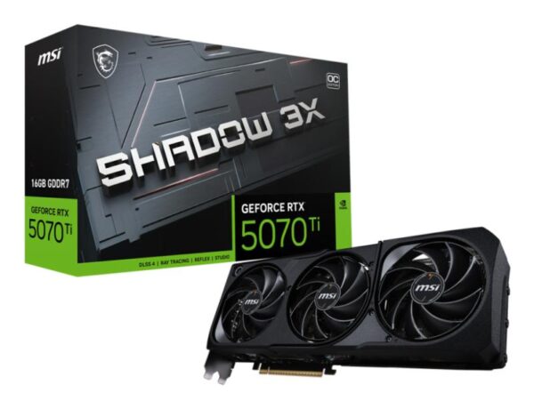 Placa Video MSI GEFORCE RTX 5070 TI 16G SHADOW 3X OC GDDR7 256 bit