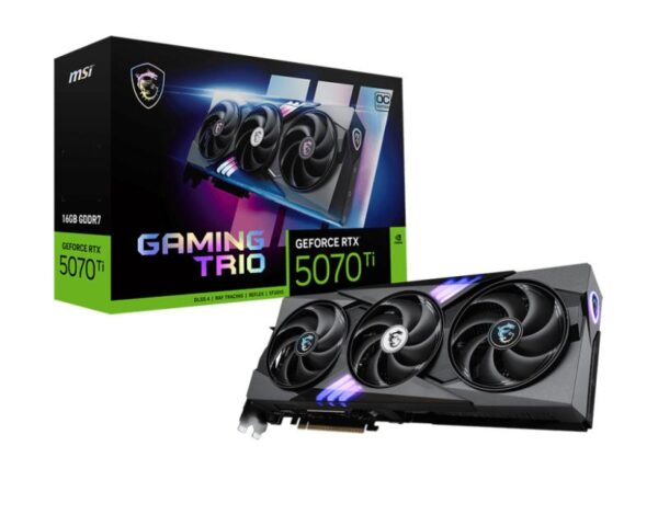 Placa Video MSI GEFORCE RTX 5070TI GAMING TRIO OC - RTX 5070 TI 16G GAMING TRIO OC PLUS