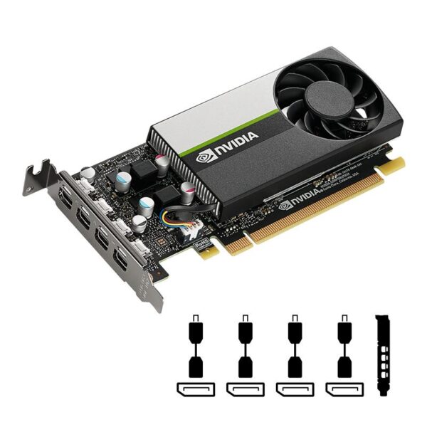 Placa Video PNY NVIDIA T1000 4GB GDDR6 128 bit - VCNT1000-SB