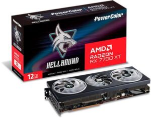Placa Video POWER COLOR Hellhound AMD Radeon RX 7700 XT 12GB - RX7700XT 12G-L/OC