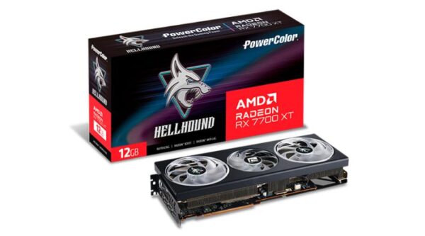 Placa Video POWER COLOR Hellhound AMD Radeon RX 7700 XT 12GB - RX7700XT 12G-L/OC