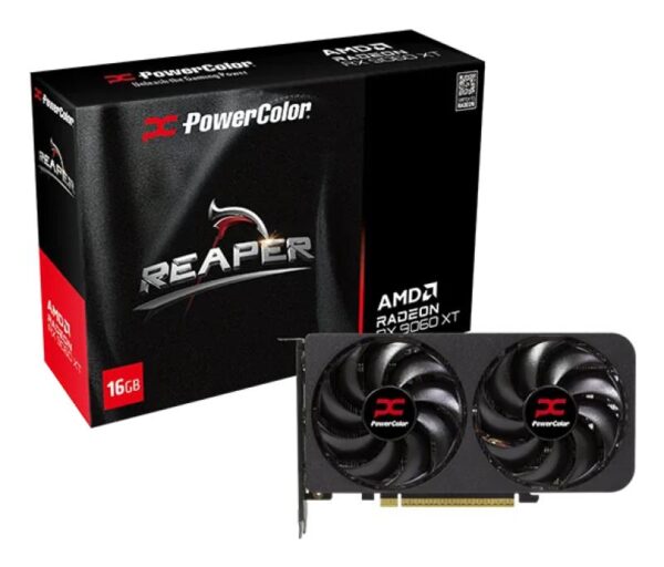 Placa Video POWERCOLOR REAPER AMD RADEON RX 9060 XT 16GB GDDR6 128 bit - RX9060XT 16G-A