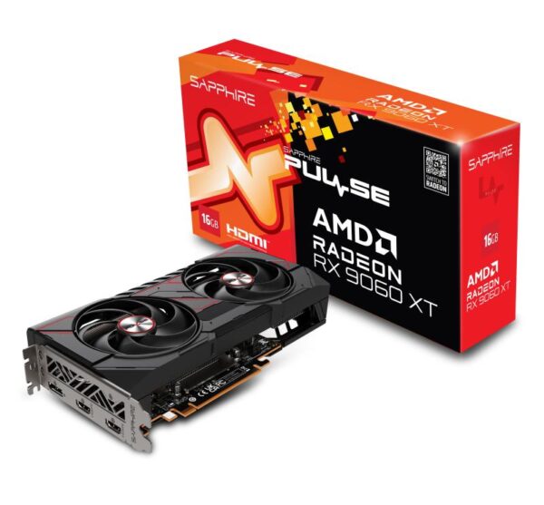 Placa Video SAPPPHIRE PULSE AMD RADEON RX 9060 XT 16GB GDDR6 128 bit - 11350-03-20G