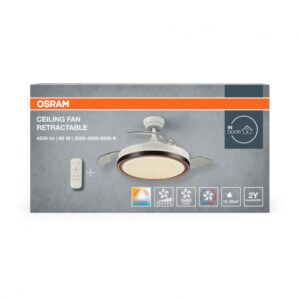 Plafoniera LED cu ventilator Osram Retractable cu Telecomanda - 000004099854506789