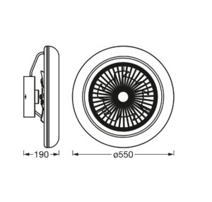 Plafoniera LED inteligenta cu ventilator Ledvance Smart+ WiFi CEILING - 000004058075572553