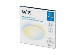 Plafoniera LED inteligenta WiZ SuperSlim, Wi-Fi, control vocal - 000008719514554931