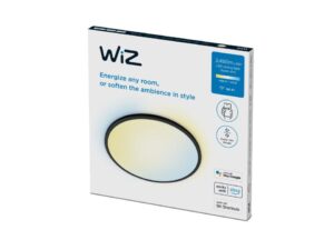 Plafoniera LED inteligenta WiZ SuperSlim, Wi-Fi, control vocal - 000008719514554955