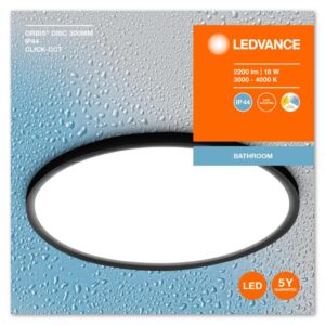 Plafoniera LED pentru baie Ledvance Orbis Disc Black, 18W, 2200 lm - 000004099854096112