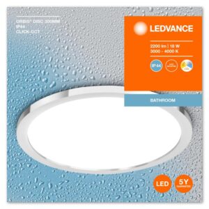 Plafoniera LED pentru baie Ledvance Orbis Disc Crom, 18W, 2200 lm - 000004099854096136