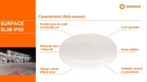 Plafoniera LED pentru baie Ledvance SURFACE SLIM ROUND 200 - 000004099854102578