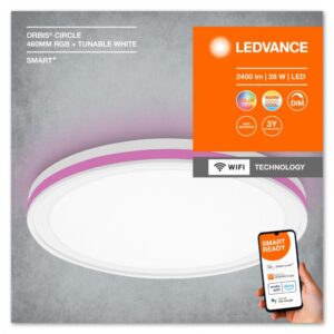Plafoniera LED RGB inteligenta Ledvance SMART+ Wifi Orbis Circle 460 - 000004058075573871