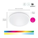 Plafoniera LED RGB WiZ SuperSlim, Wi-Fi, control vocal - 000008720169072657