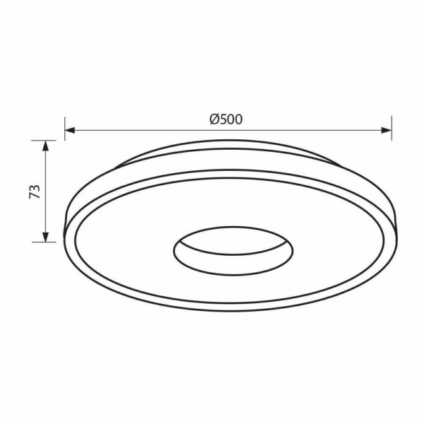 Plafoniera LED Vivalux ARIA, 75W, 3000-6400 lm, lumina alba - VIV004427