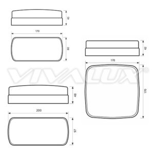 Plafoniera Led Vivalux, Bali/S, IP54, 16W, lumina neutra (4000K) - VIV004148