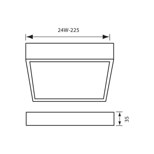 Plafoniera LED Vivalux SQUARE HUGO, 24W, 1920 lm, lumina - VIV004001