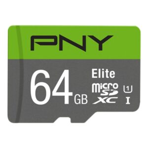 PNY Elite. Capacity: 64 GB, Flash card type: MicroSDXC - P-SDUX64U185GW-GE