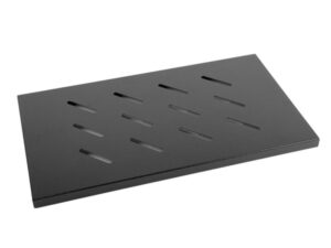 Poliță fixă 19" 1U / 465x315 mm, max. 120 kg, negru - AK-1002-B