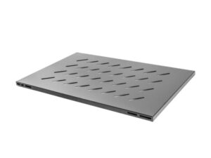 Poliță fixă 19" 1U / 465x715 mm, max. 120 kg, negru - AK-1009-B