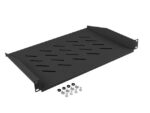 Poliță fixă 19" 1U / 483x315 mm, max. 25 kg, negru - AK-1008-B