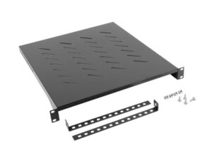 Poliță fixă 19" 1U / 483x500 mm, max. 25 kg, negru - AK-1005-B