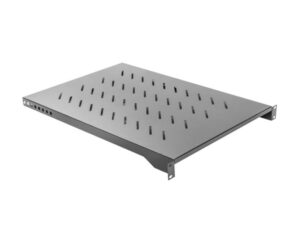 Poliță fixă 19" 1U / 483x700 mm, max. 25 kg, negru - AK-1010-B