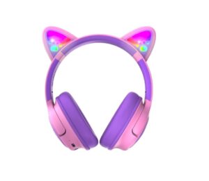 PowerLocus Casti pentru copii, Wireless, Bobo Cat Ears, Purple/Pink - PWL-BOBO-CATEARSPUPRPLEPINK