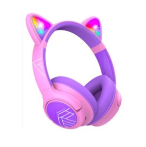 PowerLocus Casti pentru copii, Wireless, Bobo Cat Ears, Purple/Pink - PWL-BOBO-CATEARSPUPRPLEPINK