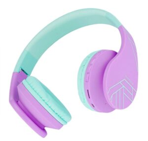 PowerLocus Casti pentru copii, Wireless, P1 Teal Purple - P1KIDS-TEALPURPLE