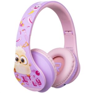 PowerLocus Casti pentru copii, Wireless, P2 Angry Birds Pink - P2KIDSANGRY-PINK