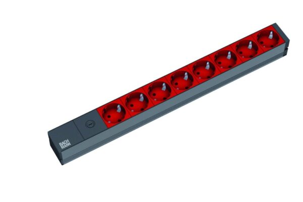 Prelungitor Bachmann PDU 19 1HE 8x prize Schuko, IEC -C14,1U - BM-333.538