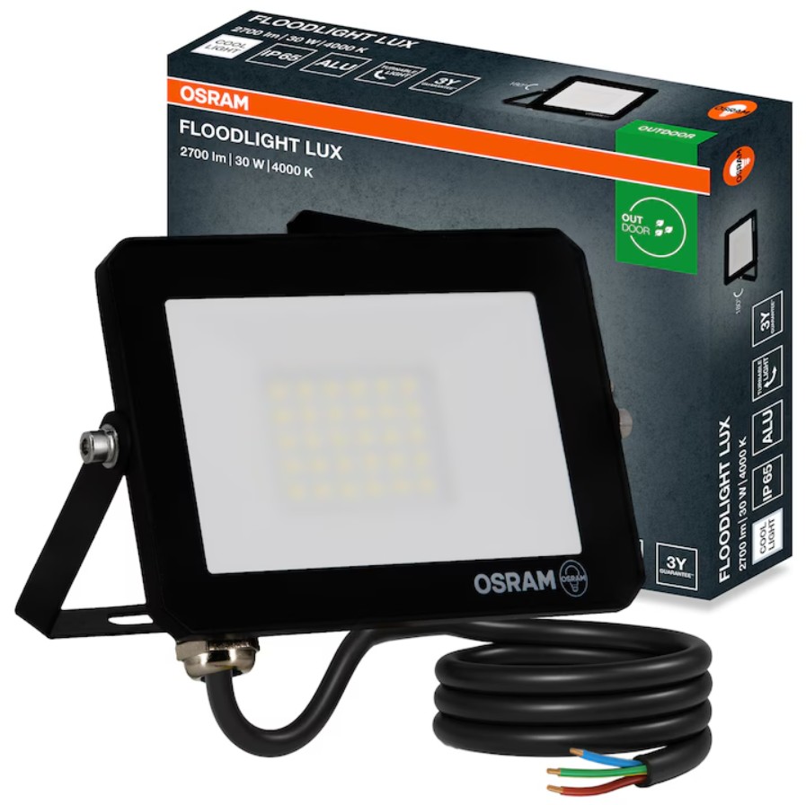 Proiector LED Osram LUX, 30W, 220-240V, 2700 lm, lumina neutra (4000K) - 000004099854489648 Proiector LED Osram LUX, 30W, 220-240V, 2700 lm, lumina neutra (4000K) - 000004099854489648