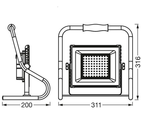 Proiector LED portabil (lampa de lucru) Ledvance Worklight Battery - 000004058075576513