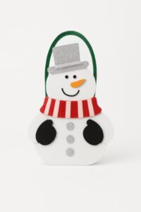 Prosop de bucatarie cu gentuta Snowman - HR-TWLBAG-SNM
