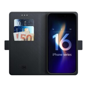 Protective case 3mk Wallet Case for iPhone 16 Pro Max, Black - PHA-5903108576277