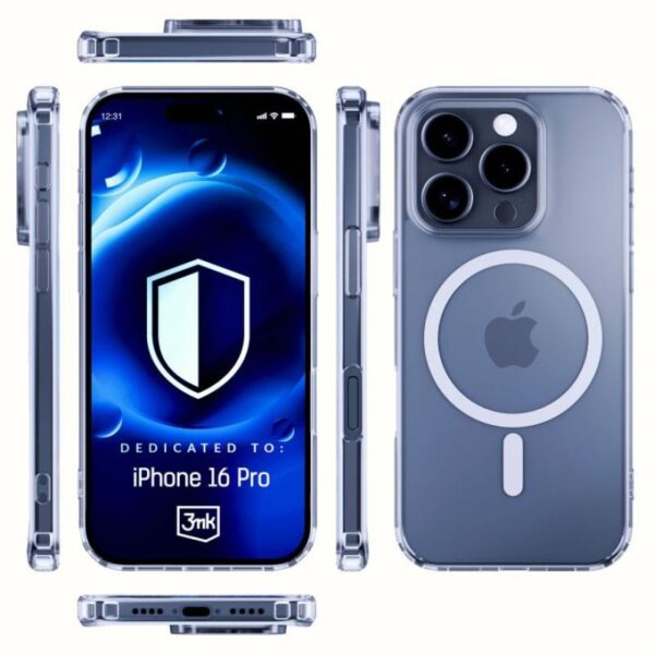 Protective cover 3mk MagCase for iPhone 16 Pro, Transparent - PHA-5903108585231