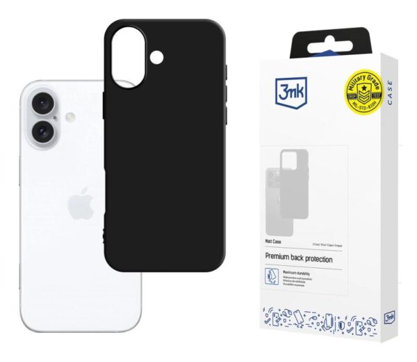 Protective cover 3mk Matt Case for iPhone 16 Plus, Black - PHA-5903108579575