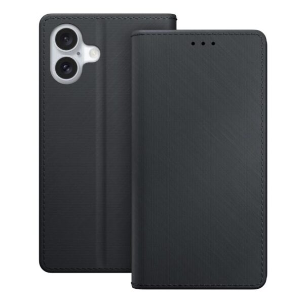 Protective cover 3mk Wallet Case for iPhone 16 Plus, Black - PHA-5903108576260