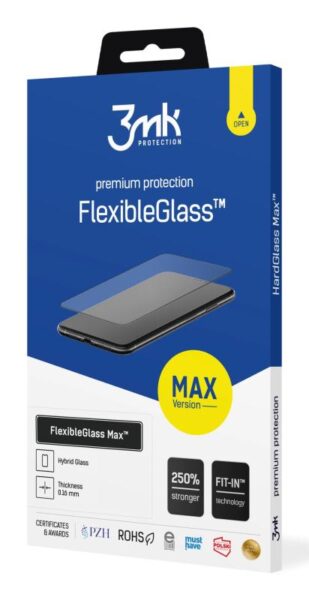 Protective film 3mk FlexibleGlass Max™ for iPhone 16 Pro, Black - PHA-5903108597845