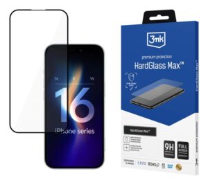 Protective film 3mk HardGlass Max™ for iPhone 16 Pro Max, Black - PHA-5903108588942