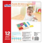 PUZZLE DIN LEMN CU NUMERE, 12 PIESE - MKT1078CGH3