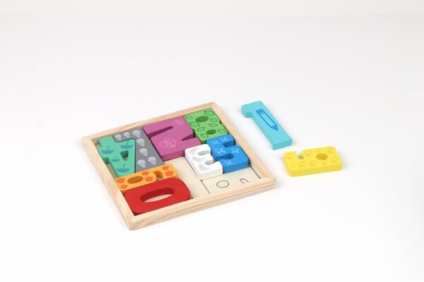 PUZZLE DIN LEMN CU NUMERE, 12 PIESE - MKT1078CGH3