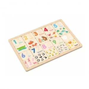 PUZZLE DIN LEMN, POTRIVESTE NUMERELE - MKT1518