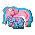 PUZZLE MAMA SI COPILUL, ELEFANT, 8 PIESE - PUEDOB22072