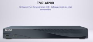 QNAP TVR-AI200 16-Channel PoE+ Network Smart NVR, CPU ARM Quad-core