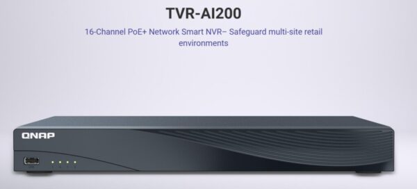 QNAP TVR-AI200 16-Channel PoE+ Network Smart NVR, CPU ARM Quad-core