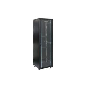 Rack 18U 600x600, montare pe podea, usa din sticla - MS2.6618.9001